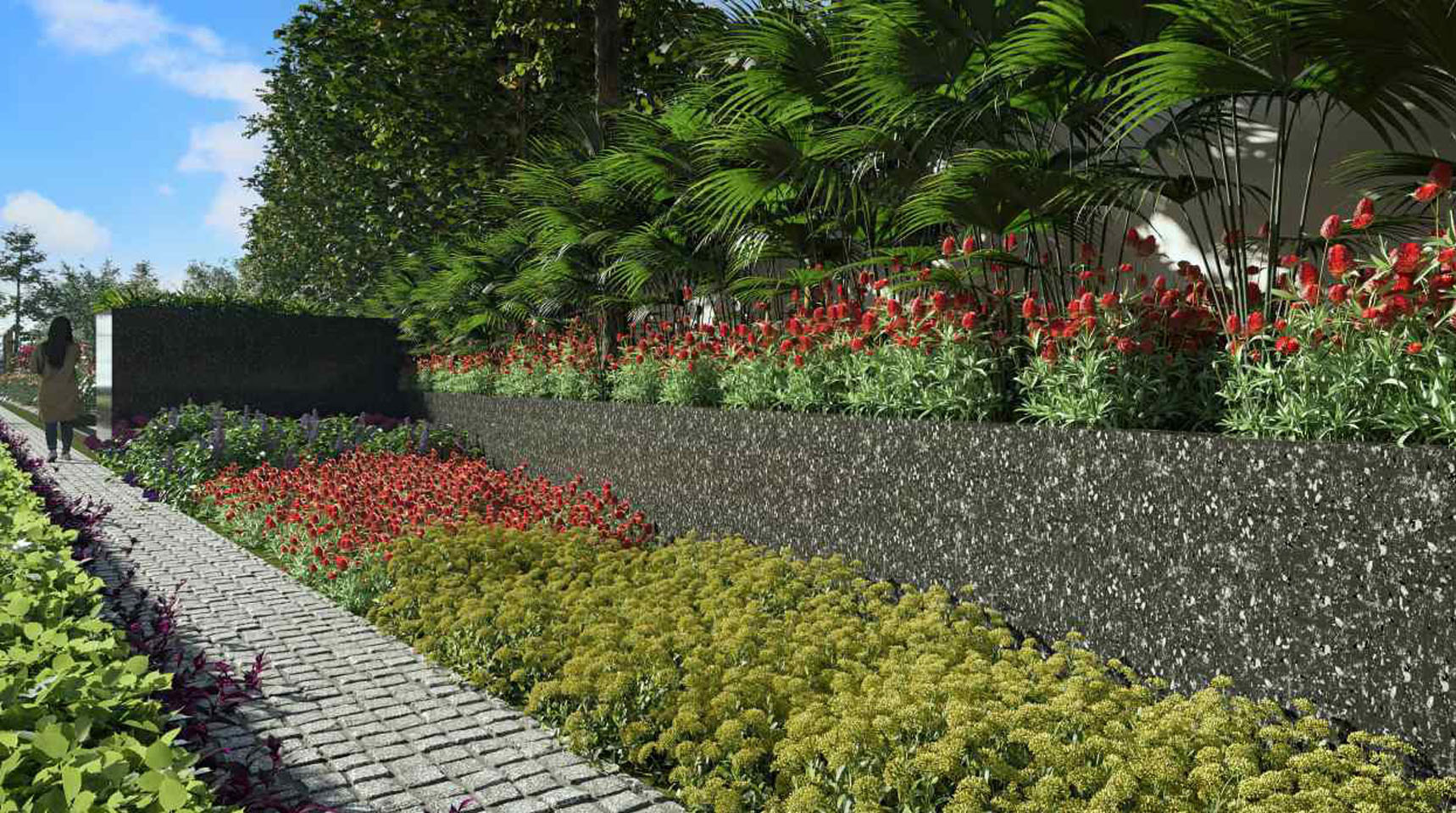 casa bella walking area